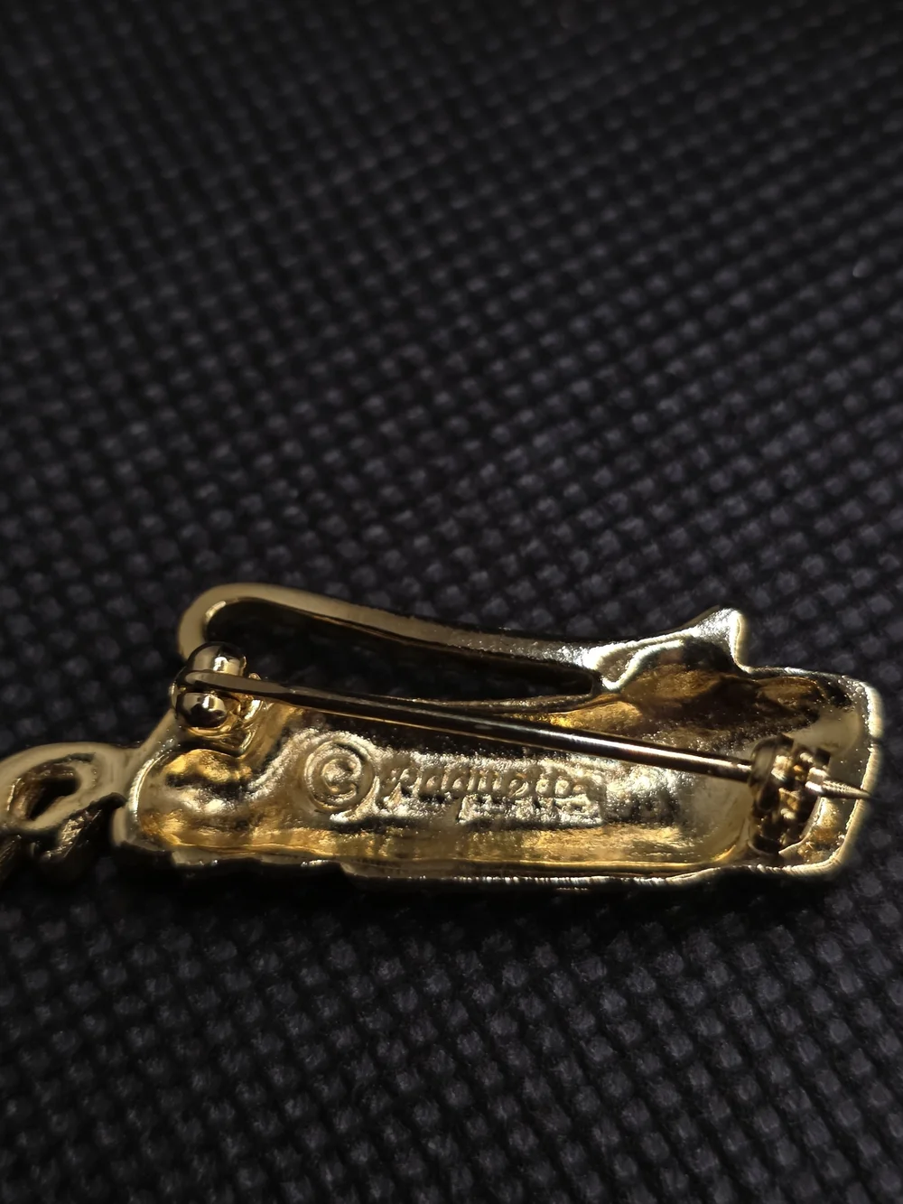 Vintage Paquette Gold-tone Golf Bag Brooch Lapel Pin